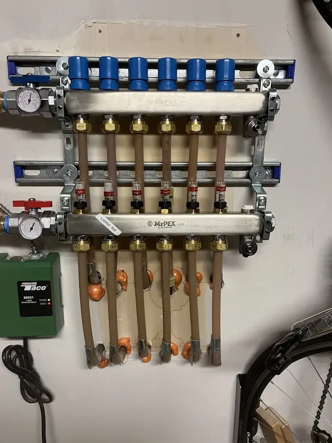 Plumber performing Gas Line Installation at a residential property in Skippers Corner